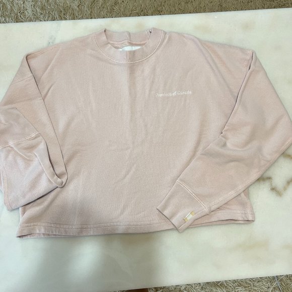 Province of Canada French Terry Crop Sweatshirt Champagne - Picture 4 of 5